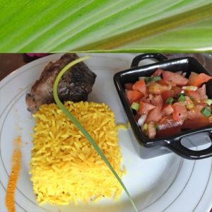 Riz Curcuma au lait de coco. Recette de Madagascar