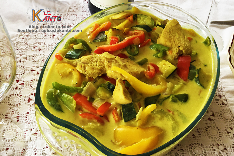 Poulet au curry thaï Curry rouge