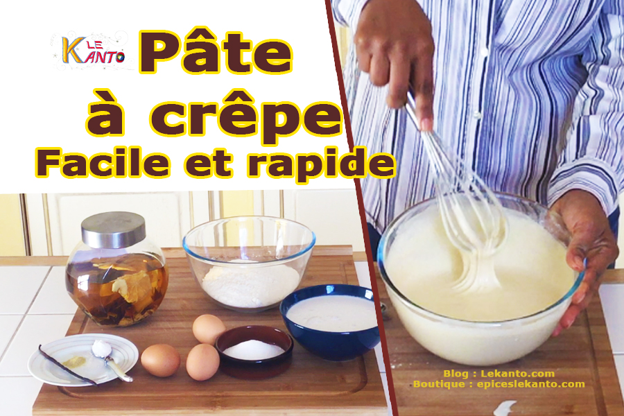Pâte à crêpes parfumée à la poudre du zeste de Combava