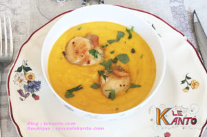 Soupe de Potimarron aux noix de Saint Jacques