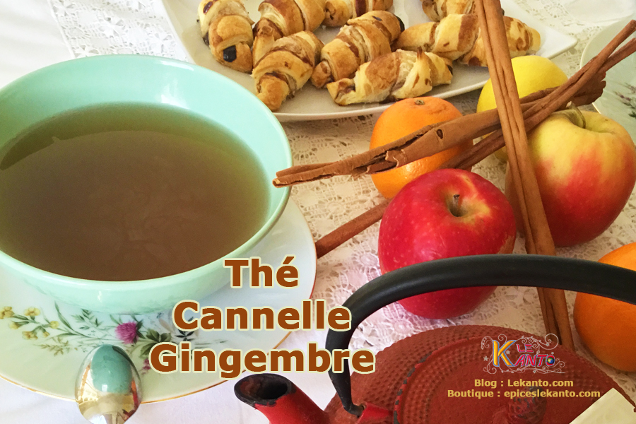 Boisson chaude Thé à la cannelle et au gingembre