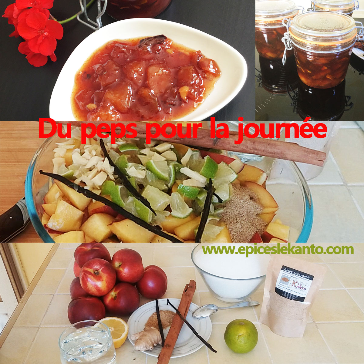 Confiture de brugnon à la cannelle et à la vanille