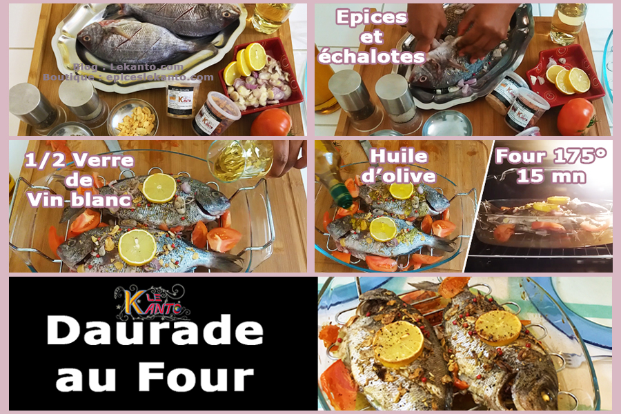 Étapes de préparation du poisson au four Ensemble de 3 épices pour poisson