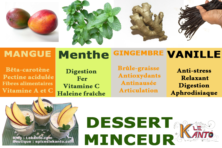 Les bienfaits du gingembre épices pour dessert minceur
